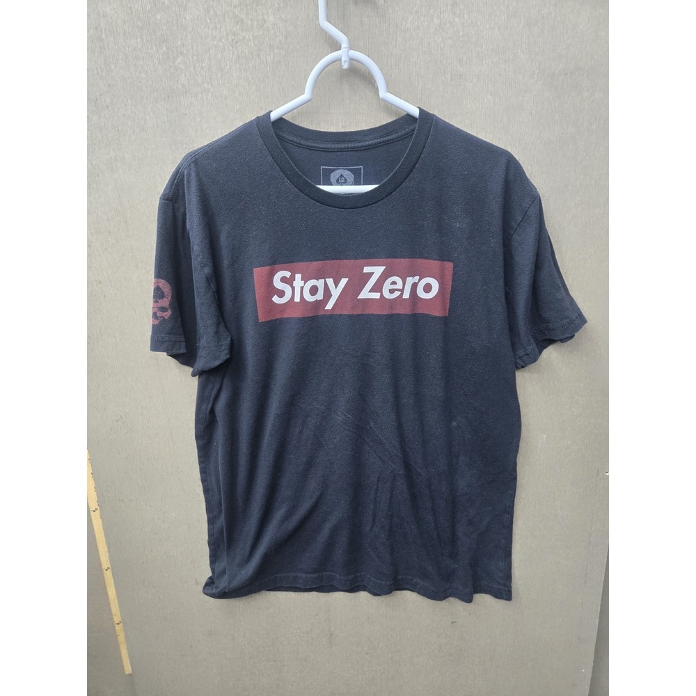 LRG Stay Zero T Shirt Large Black Graphic Streetwear Skate Hip Hop Tee